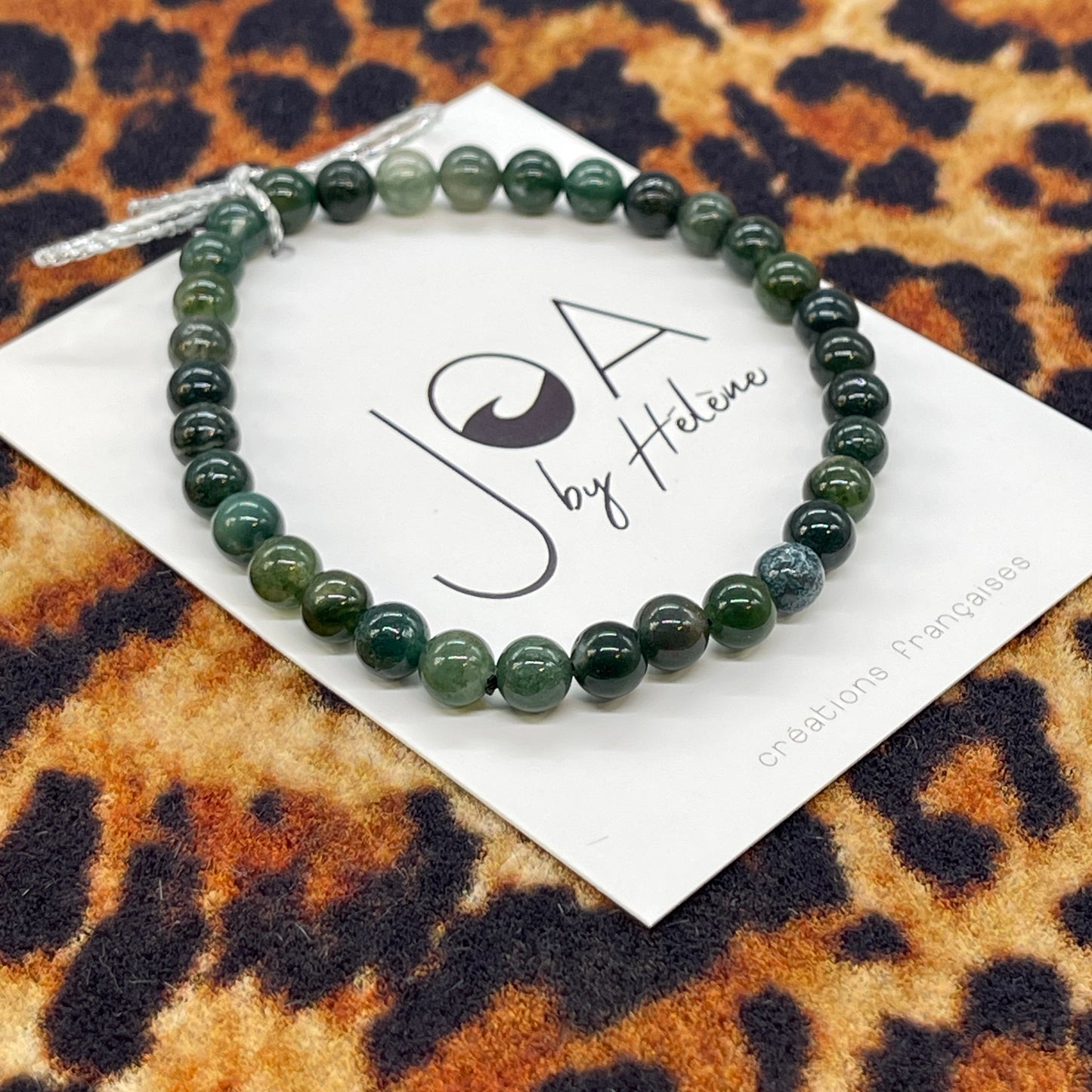 Bracelet Agate mousse "La connexion avec la nature"
