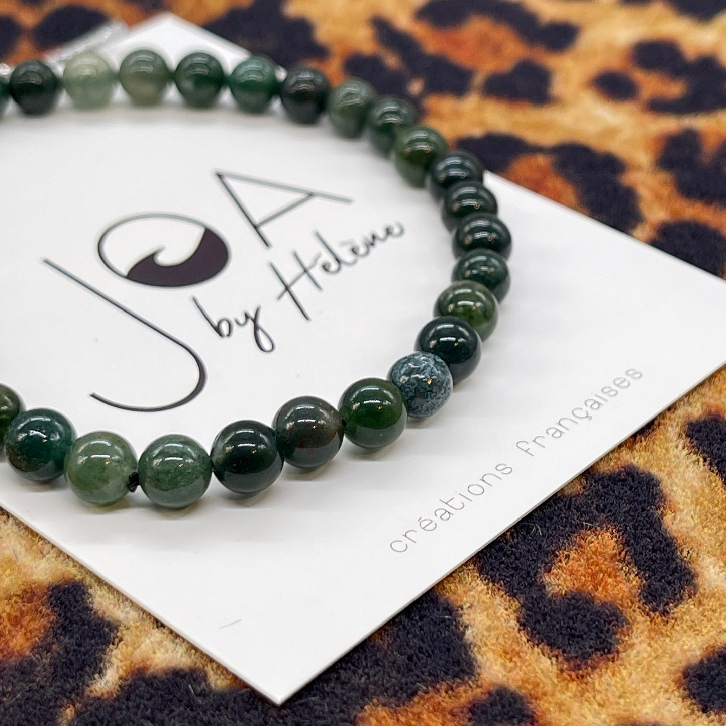 Bracelet Agate mousse "La connexion avec la nature"