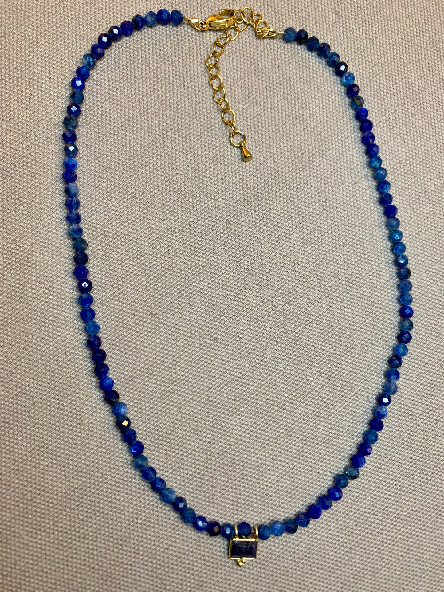 Collier Doré,Pierre Naturelle Lapis Lazuli