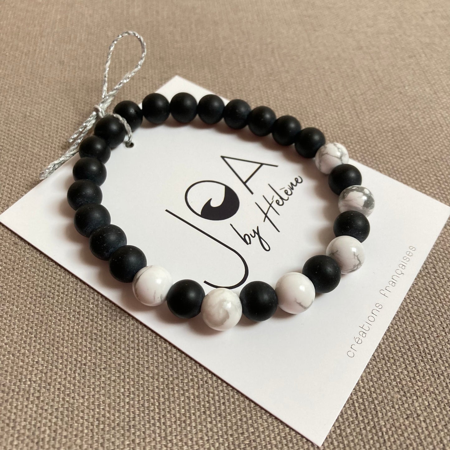 Bracelet Howlite et Onyx Noir "La Sérénité"