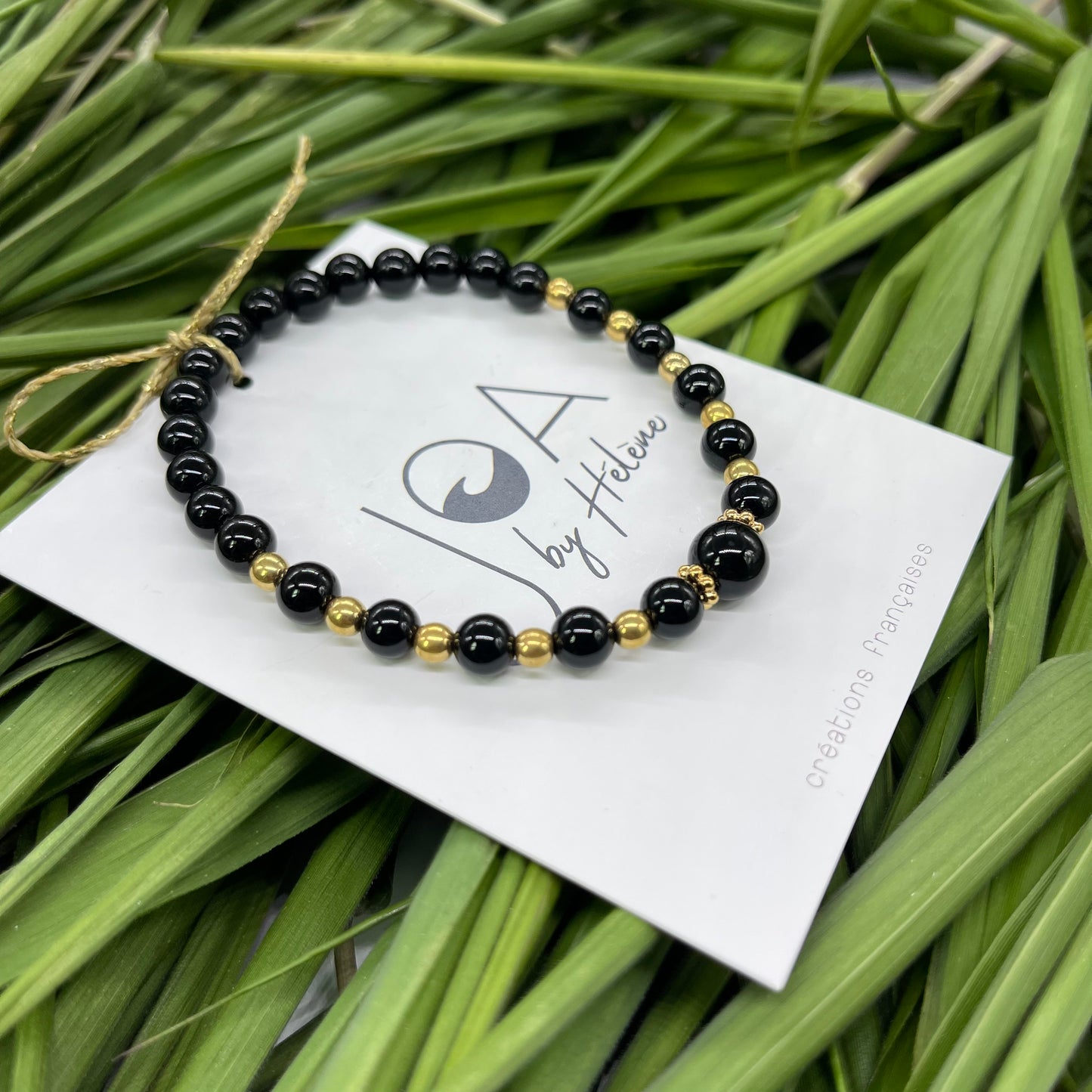 Bracelet Onyx Noir " La Force"