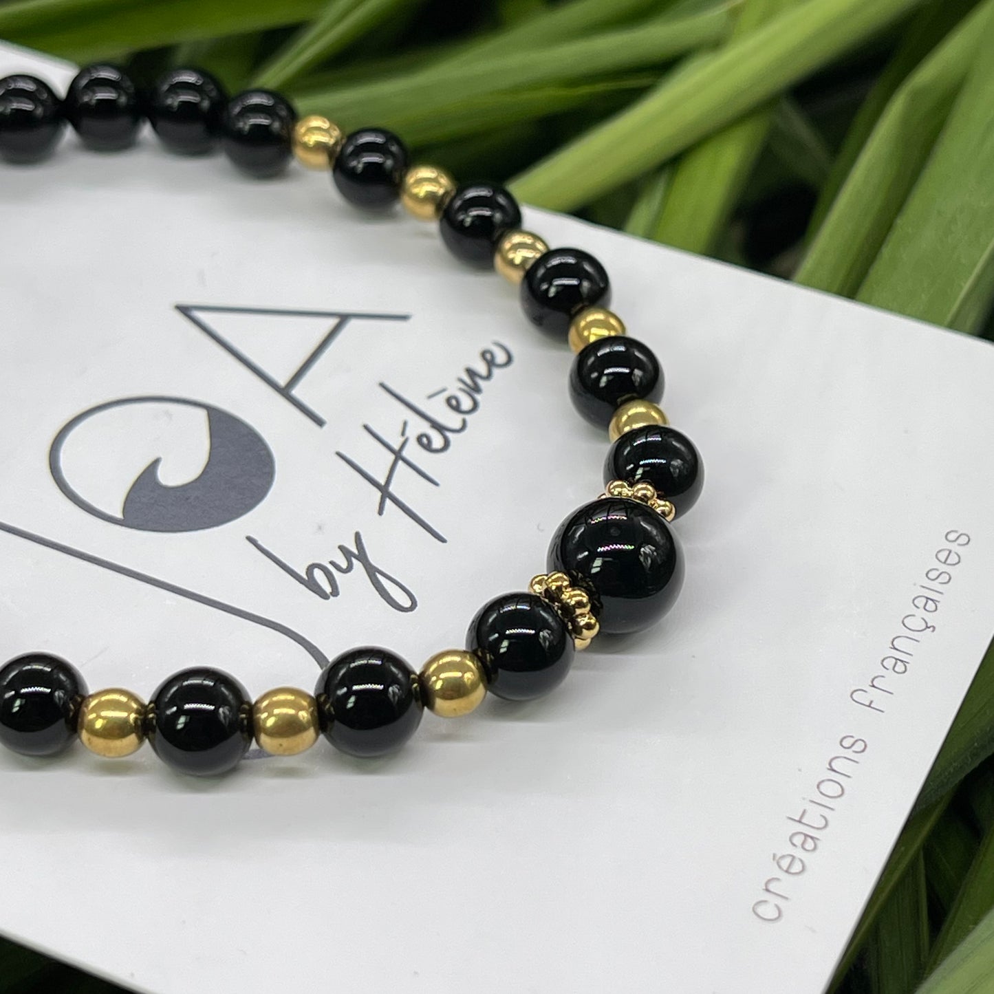 Bracelet Onyx Noir " La Force"