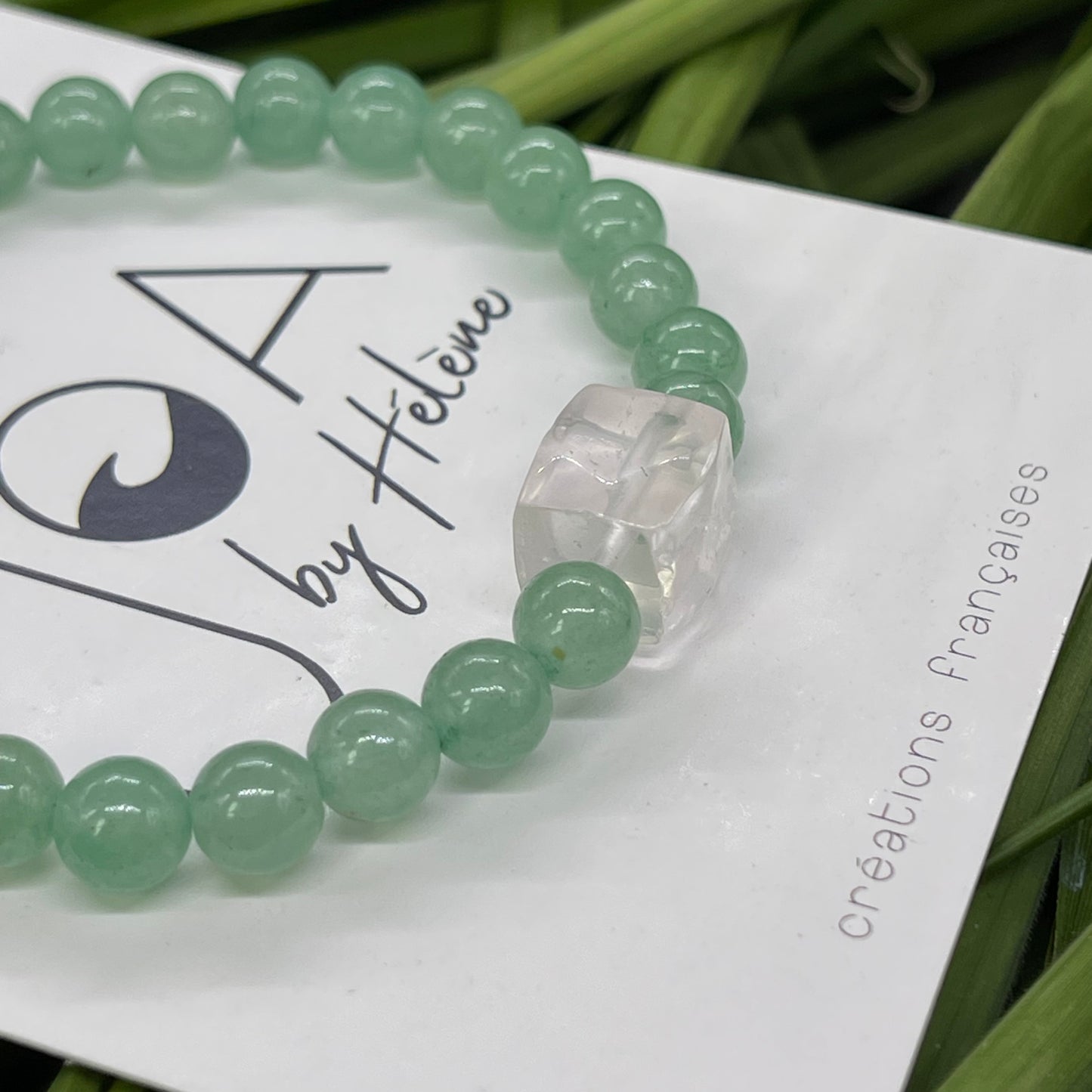 Bracelet Aventurine Verte et Quartz Rose " L'Abondance"