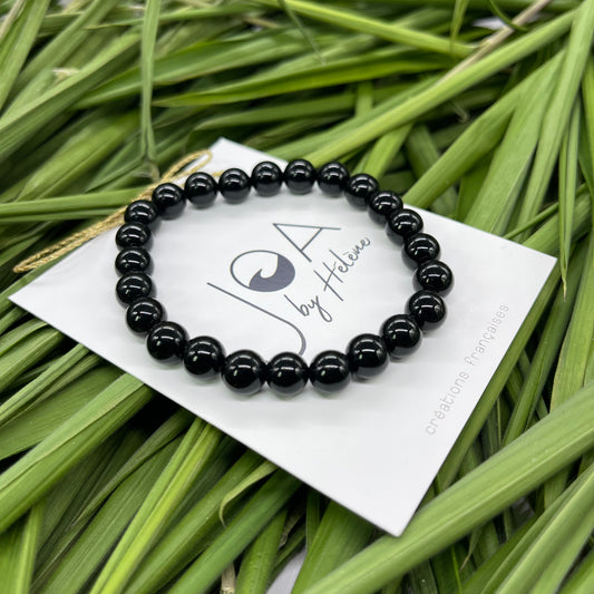 Bracelet Onyx Noir " La Force"