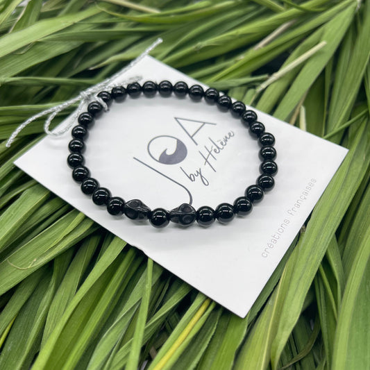 Bracelet Onyx Noir " La Force"