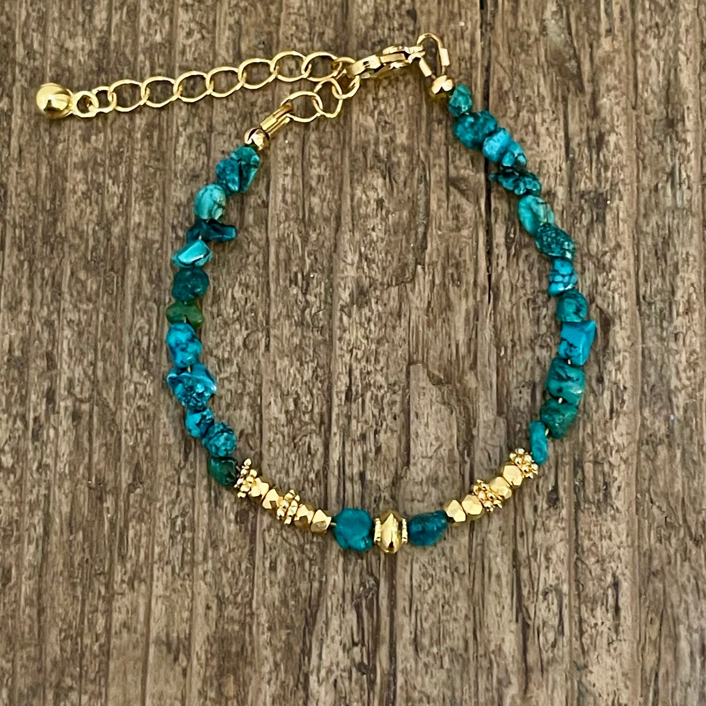 Bracelet Doré et Turquoise