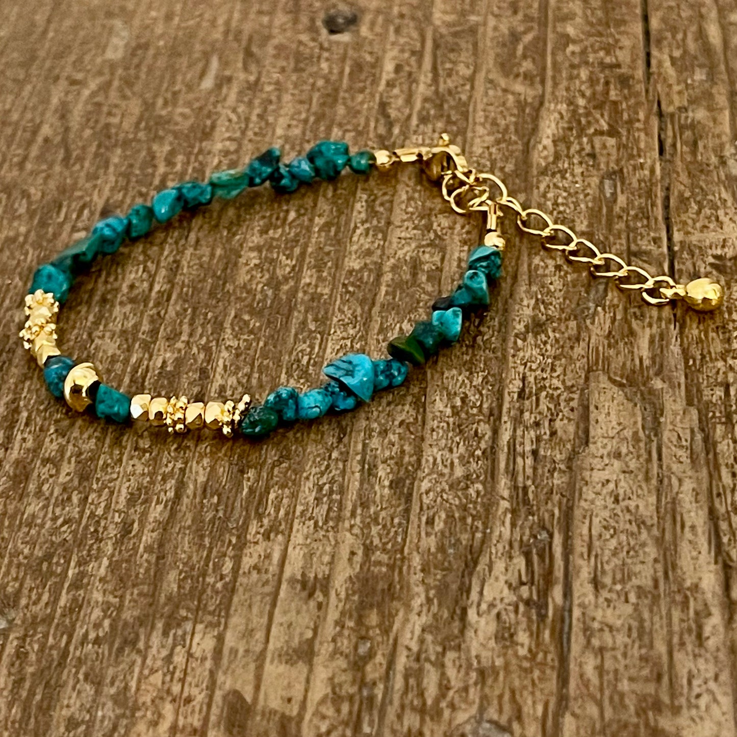 Bracelet Doré et Turquoise